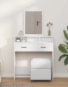 vidaXL Тоалетка Бяло 79 x 41 x 140 см Инженерна дървесина