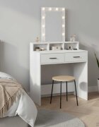 vidaXL Тоалетка Бяло 79 x 41 x 140 см Инженерна дървесина
