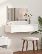 vidaXL Тоалетка Бяло 83 x 40 x 70 см Инженерна дървесина