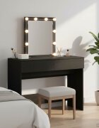vidaXL Тоалетка Черния дъб 100 x 40 x 130 см Инженерна дървесина