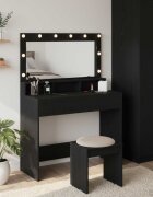vidaXL Тоалетка Черния дъб 100 x 41 x 135 см Инженерна дървесина