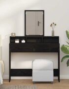 vidaXL Тоалетка Черния дъб 100 x 41 x 140 см Инженерна дървесина