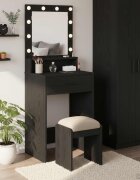 vidaXL Тоалетка Черния дъб 50 x 41 x 135 см Инженерна дървесина
