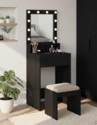 vidaXL Тоалетка Черния дъб 50 x 41 x 135 см Инженерна дървесина