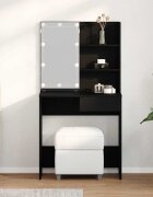 vidaXL Тоалетка Черния дъб 745 x 40 x 141 cm Инженерна дървесина