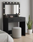 vidaXL Тоалетка Черния дъб 785 x 41 x 135 см Инженерна дървесина
