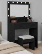 vidaXL Тоалетка Черния дъб 79 x 41 x 135 см Инженерна дървесина