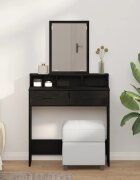 vidaXL Тоалетка Черния дъб 79 x 41 x 140 см Инженерна дървесина