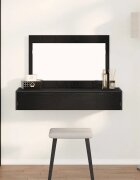 vidaXL Тоалетка Черно 100 x 40 x 70 см Инженерна дървесина