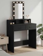 vidaXL Тоалетка Черно 79 x 41 x 140 см Инженерна дървесина