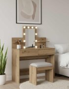 vidaXL Тоалетка Дъб 100 x 40 x 130 см Инженерна дървесина