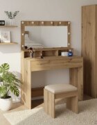 vidaXL Тоалетка Дъб 100 x 41 x 135 см Инженерна дървесина