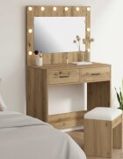 vidaXL Тоалетка Дъб 785 x 41 x 135 см Инженерна дървесина