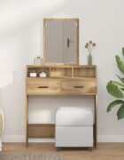 vidaXL Тоалетка Дъб 79 x 41 x 140 см Инженерна дървесина