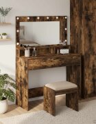 vidaXL Тоалетка Димян дъб 100 x 41 x 135 см Инженерна дървесина