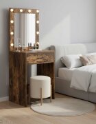 vidaXL Тоалетка Димян дъб 50 x 41 x 135 см Инженерна дървесина