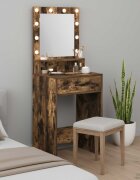 vidaXL Тоалетка Димян дъб 50 x 41 x 135 см Инженерна дървесина