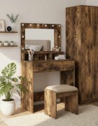 vidaXL Тоалетка Димян дъб 755 x 41 x 135 см Инженерна дървесина