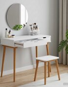 vidaXL Тоалетка FAUSKE Бяло 100 x 50 x 78 см
