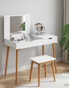 vidaXL Тоалетка FAUSKE Бяло 100 x 50 x 78 см