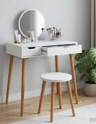 vidaXL Тоалетка FAUSKE Бяло 76 x 50 x 78 см