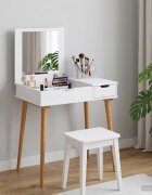 vidaXL Тоалетка FAUSKE Бяло 76 x 50 x 78 см
