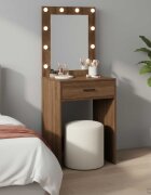vidaXL Тоалетка Кафяв дъб 50 x 41 x 135 см Инженерна дървесина