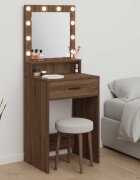 vidaXL Тоалетка Кафяв дъб 50 x 41 x 135 см Инженерна дървесина