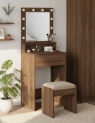 vidaXL Тоалетка Кафяв дъб 50 x 41 x 135 см Инженерна дървесина