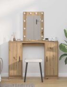 vidaXL Тоалетка Кафяво 102 x 33 x 135 см Инженерна дървесина