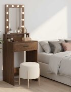 vidaXL Тоалетка Кафяво 50 x 41 x 140 см Инженерна дървесина