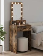 vidaXL Тоалетка Кафяво 50 x 41 x 140 см Инженерна дървесина