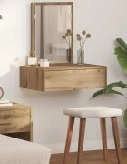 vidaXL Тоалетка Кафяво 60 x 40 x 70 см Инженерна дървесина