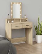 vidaXL Тоалетка Кафяво 79 x 41 x 140 см Инженерна дървесина