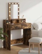 vidaXL Тоалетка Кафяво 79 x 41 x 140 см Инженерна дървесина