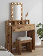 vidaXL Тоалетка Кафяво 79 x 41 x 140 см Инженерна дървесина