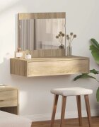 vidaXL Тоалетка Кафяво 83 x 40 x 70 см Инженерна дървесина