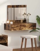 vidaXL Тоалетка Кафяво 83 x 40 x 70 см Инженерна дървесина