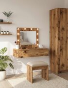 vidaXL Тоалетка Кафяво 83 x 40 x 70 см Инженерна дървесина