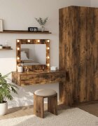vidaXL Тоалетка Кафяво 83 x 40 x 70 см Инженерна дървесина