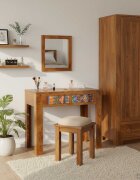 vidaXL Тоалетка Кафяво 90 x 45 x 75 cm Солидно акациево дърво