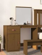 vidaXL Тоалетка Меденокафяв 95x50x134 см борово дърво масив