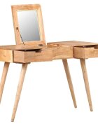vidaXL Тоалетка с огледало 112x45x76 см акация масив