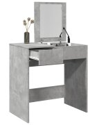 vidaXL Тоалетка с огледало бетонно сива 73x465x120 см