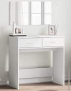 vidaXL Тоалетка с огледало бяла 80x39x80 см
