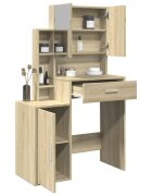 vidaXL Тоалетка с шкаф дъб сонома 80x35x132 см