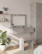 vidaXL Тоалетка Сив 100 x 40 x 70 см Инженерна дървесина