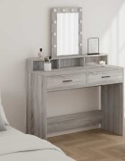 vidaXL Тоалетка Сив 100 x 41 x 140 см Инженерна дървесина