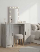 vidaXL Тоалетка Сив 102 x 33 x 135 см Инженерна дървесина