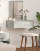 vidaXL Тоалетка Сив 60 x 40 x 70 см Инженерна дървесина